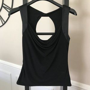 Drape Neck Backless Sleeveless Top